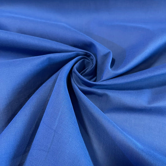 Royal Blue 100% Cotton Lawn Voile Fabric Soft Dress Craft Lining Material 58" By The Meter
