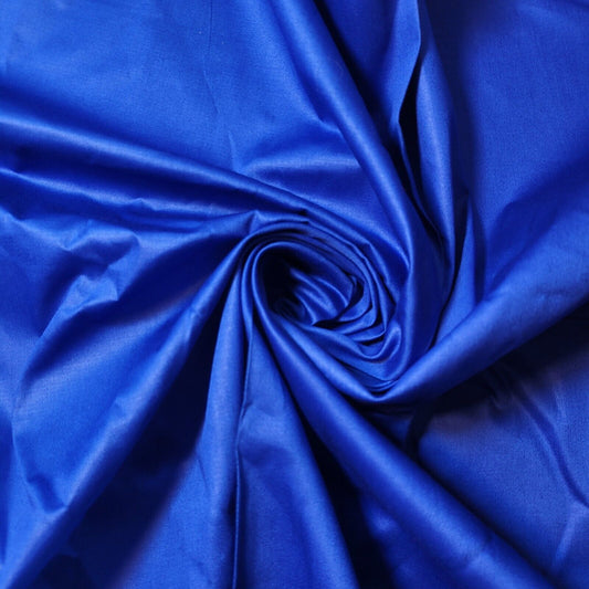 Royal Blue 100% Cotton Sateen Material Curtain Lining Dress Craft Quilting Fabric 44" By The Meter