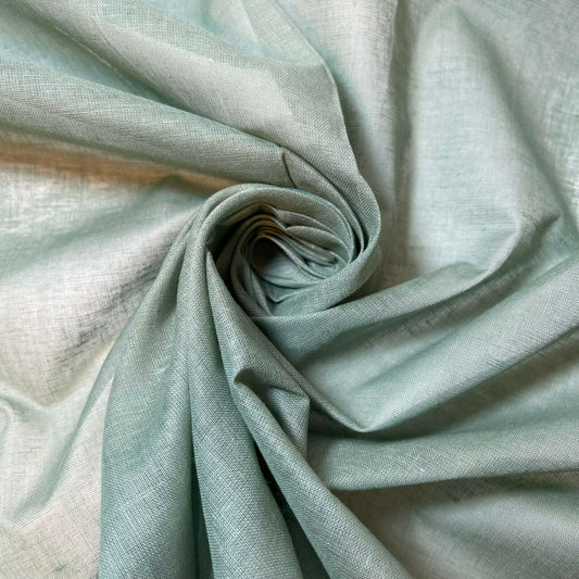 Sage 100% Cotton Muslin Fabric Sheer Gauze Plain Weave 44” Wide Dress Lining, Crafts Costume Material By The Meter
