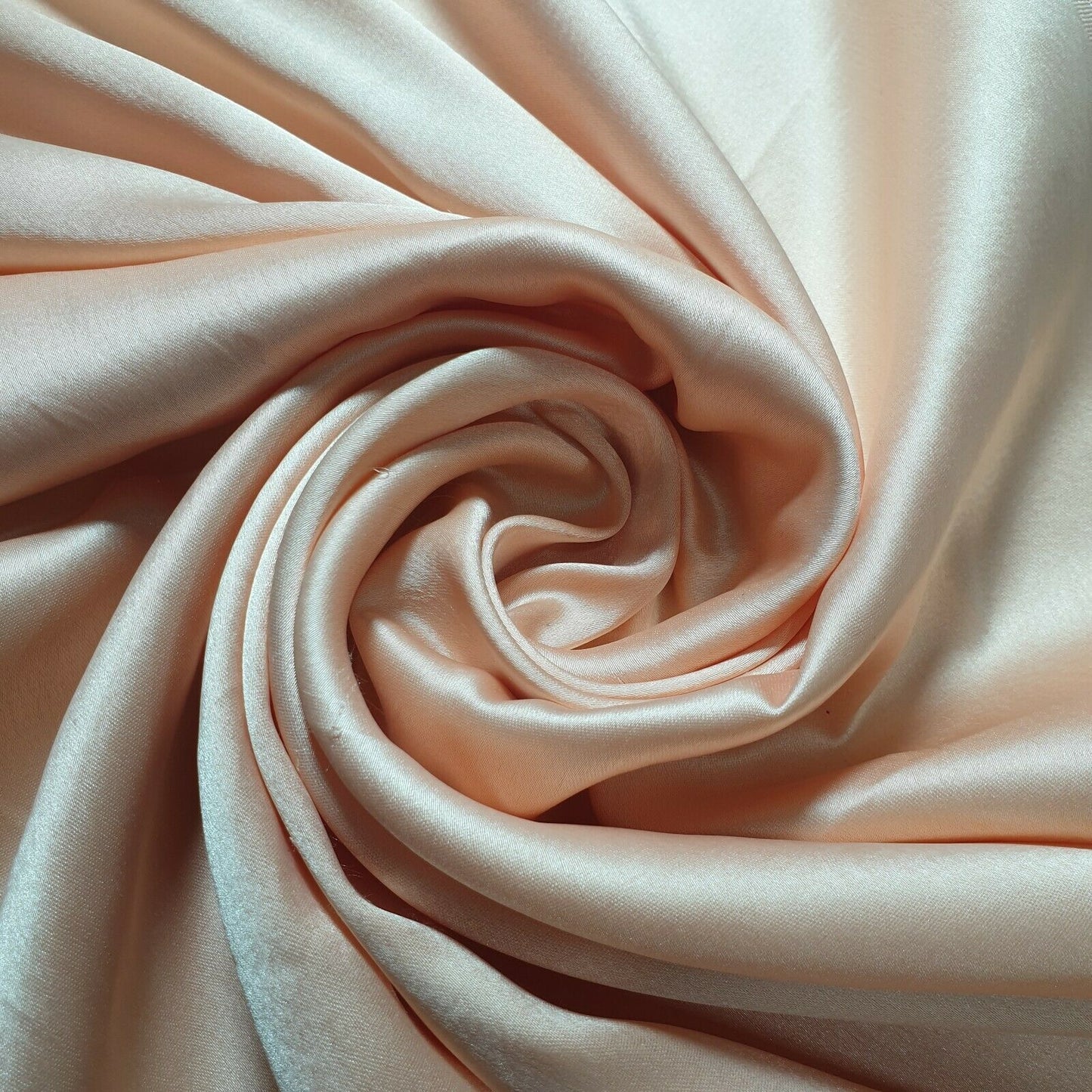 Salmon Glossy Charmeuse Silky Material Bridal Dress Craft Wedding Event Decor Polyester Fabric 44" Wide ( 23 Meter Roll )