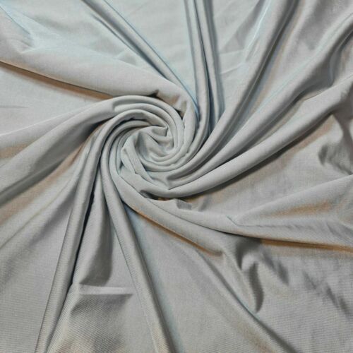 Silver ITY Lycra Elastane 4 Way Stretch Spandex Jersey Dress Craft Fabric 58" By The Meter