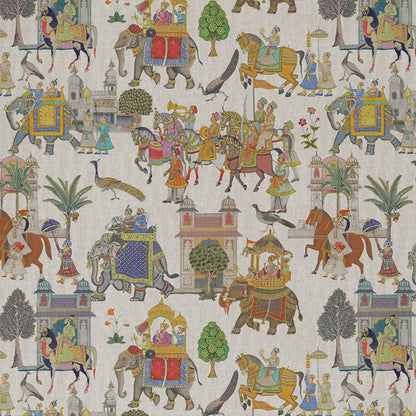 European Produced Cotton Rich Linen Look Side-Matching Printed Panama Fabric | Digitally Printed 55" (140cm) Wide 205gsm Craft & Home DÃ©cor Material â€“ Sold by the Meter