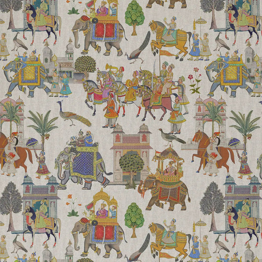 European Produced Cotton Rich Linen Look Side-Matching Printed Panama Fabric | Digitally Printed 55" (140cm) Wide 205gsm Craft & Home Décor Material – Sold by the Meter