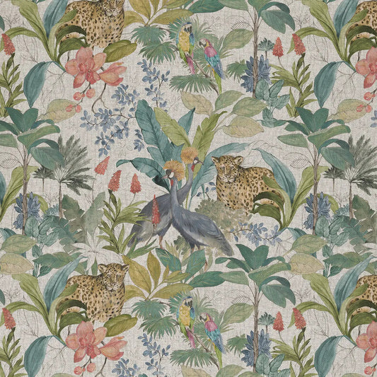 European Produced Cotton Rich Linen Look Side-Matching Printed Panama Fabric | Digitally Printed 55" (140cm) Wide 205gsm Craft & Home Décor Material – Sold by the Meter