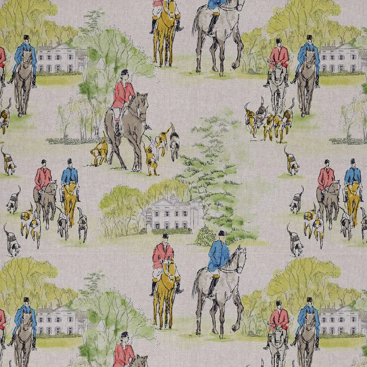 European Produced Cotton Rich Linen Look Side-Matching Printed Panama Fabric | Digitally Printed 55" (140cm) Wide 205gsm Craft & Home DÃ©cor Material â€“ Sold by the Meter
