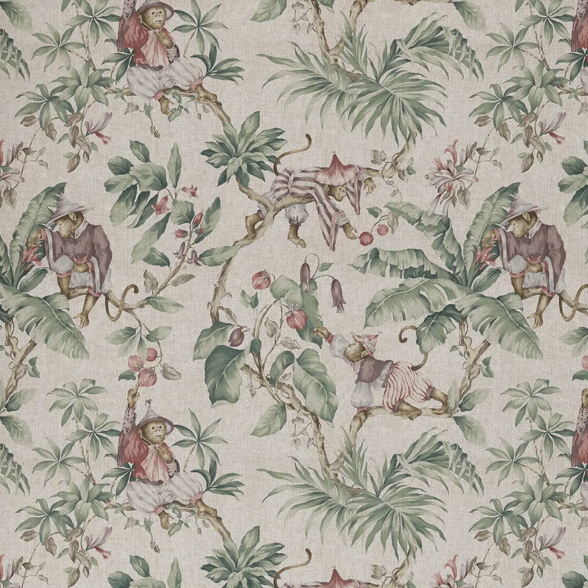 European Produced Cotton Rich Linen Look Side-Matching Printed Panama Fabric | Digitally Printed 55" (140cm) Wide 205gsm Craft & Home DÃ©cor Material â€“ Sold by the Meter