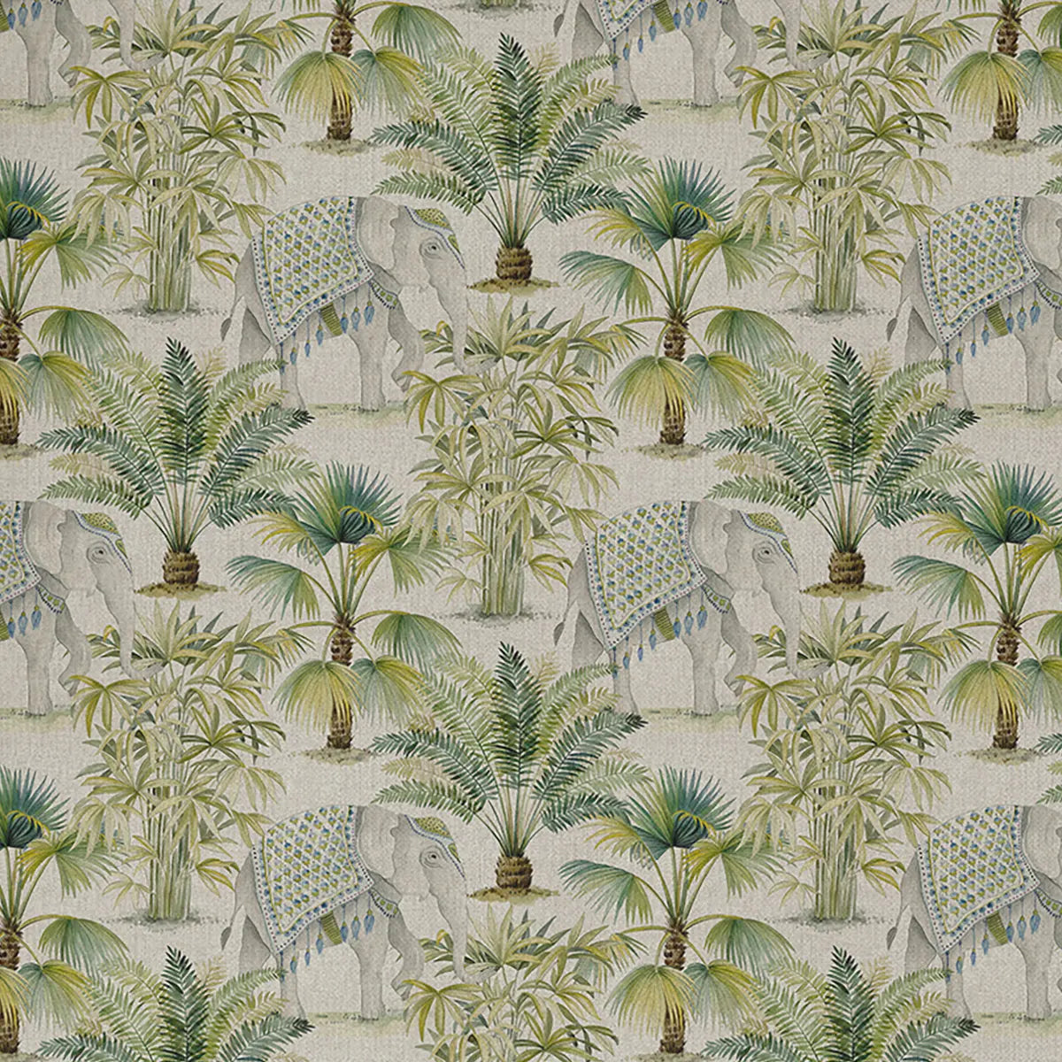 European Produced Cotton Rich Linen Look Side-Matching Printed Panama Fabric | Digitally Printed 55" (140cm) Wide 205gsm Craft & Home DÃ©cor Material â€“ Sold by the Meter