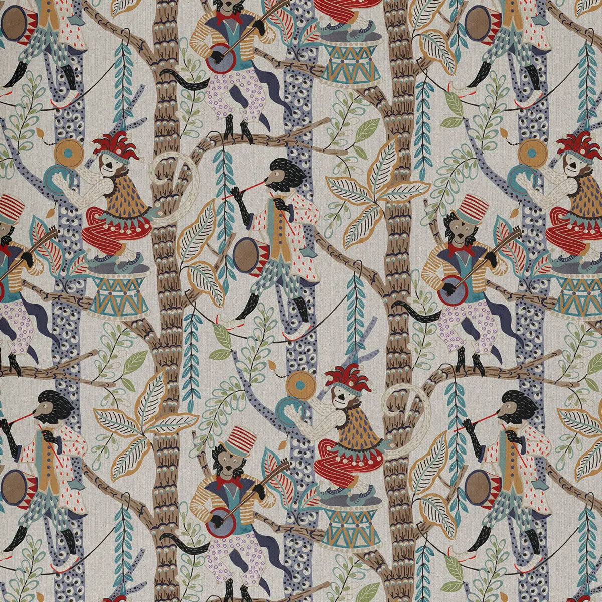 European Produced Cotton Rich Linen Look Side-Matching Printed Panama Fabric | Digitally Printed 55" (140cm) Wide 205gsm Craft & Home DÃ©cor Material â€“ Sold by the Meter