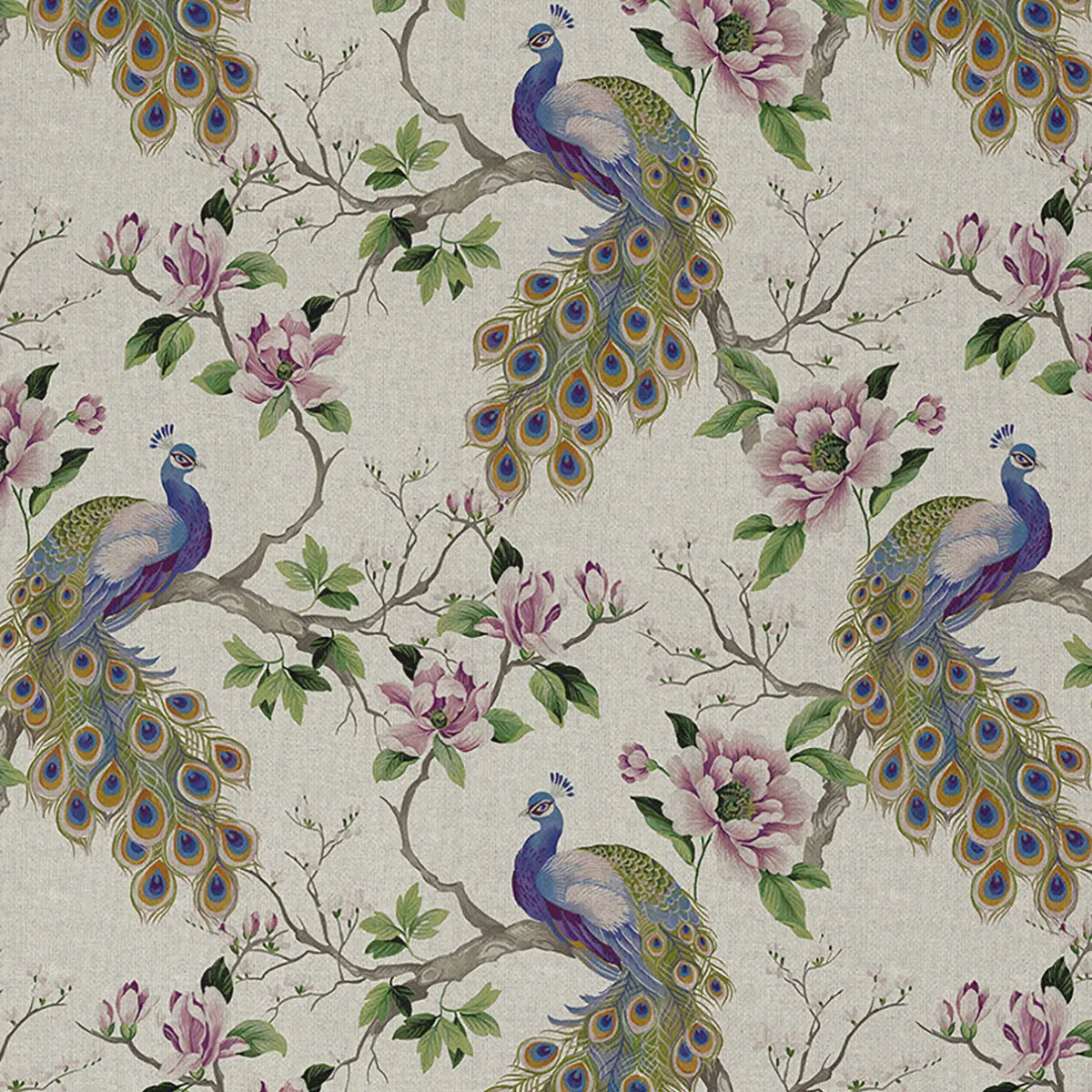 European Produced Cotton Rich Linen Look Side-Matching Printed Panama Fabric | Digitally Printed 55" (140cm) Wide 205gsm Craft & Home DÃ©cor Material â€“ Sold by the Meter