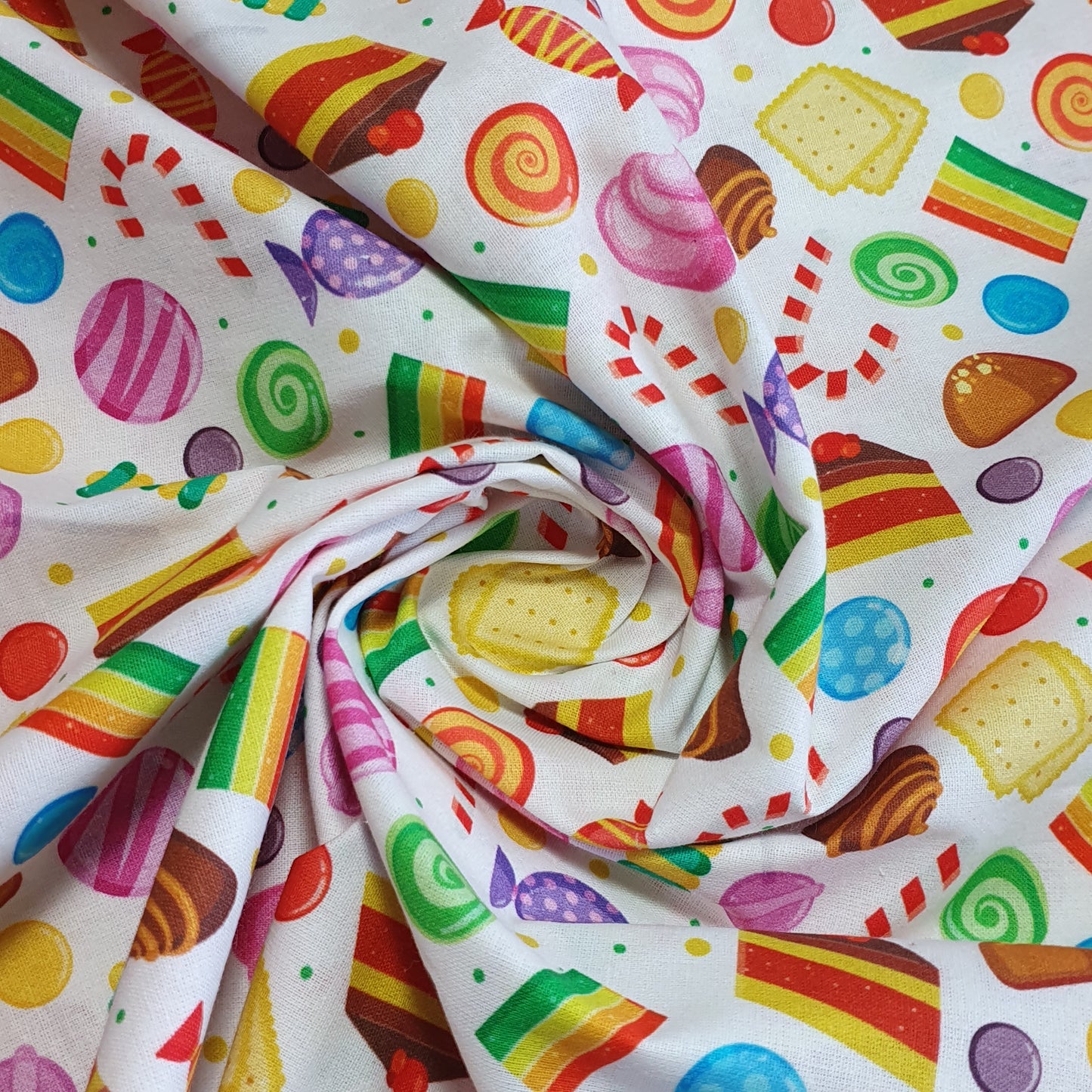 Deliciously Sweet 100% Cotton Fabric: Treats, Fruits & Macarons - 44” Wide for Quilting  (Sweet Surprise)