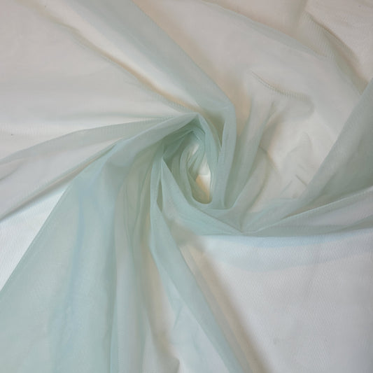 Sage Premium Soft Plain Sheer Tulle Net Fabric Tutu Fairy Veil Bridal Wedding Arch Decor Material 58" (25 Meter Roll)