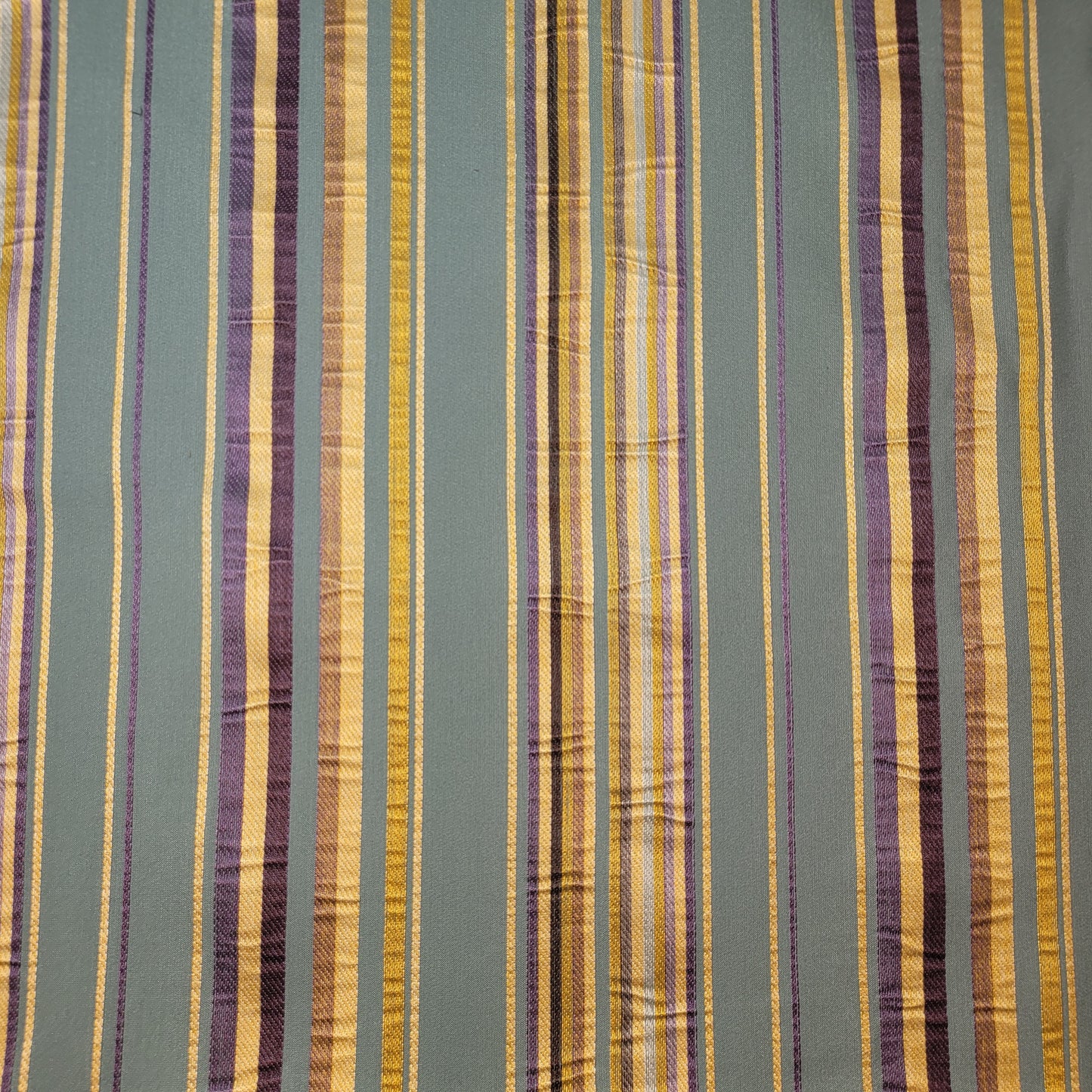 * Clearance * Geometric Stripes & Tartan Chenille Tapestry-Inspired Medium to Heavyweight Curtain & Upholstery Fabrics – 58" Wide",  Sold by the Meter (Sage Cameo Stripe)