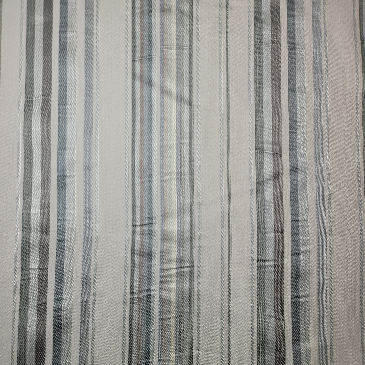 * Clearance * Geometric Stripes & Tartan Chenille Tapestry-Inspired Medium to Heavyweight Curtain & Upholstery Fabrics – 58" Wide",  Sold by the Meter (Sage Cameo Stripe #2)