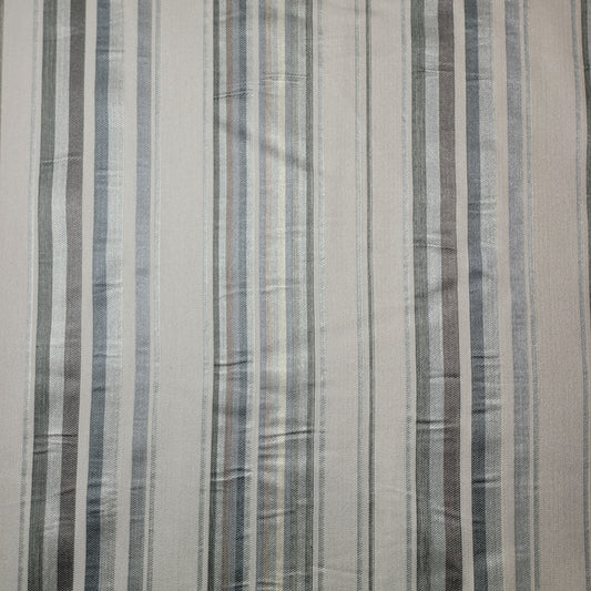 Sage Cameo Stripe Jacquard Fabric Medium Weight Curtain Soft Furnishing Fabric 58" By Meter