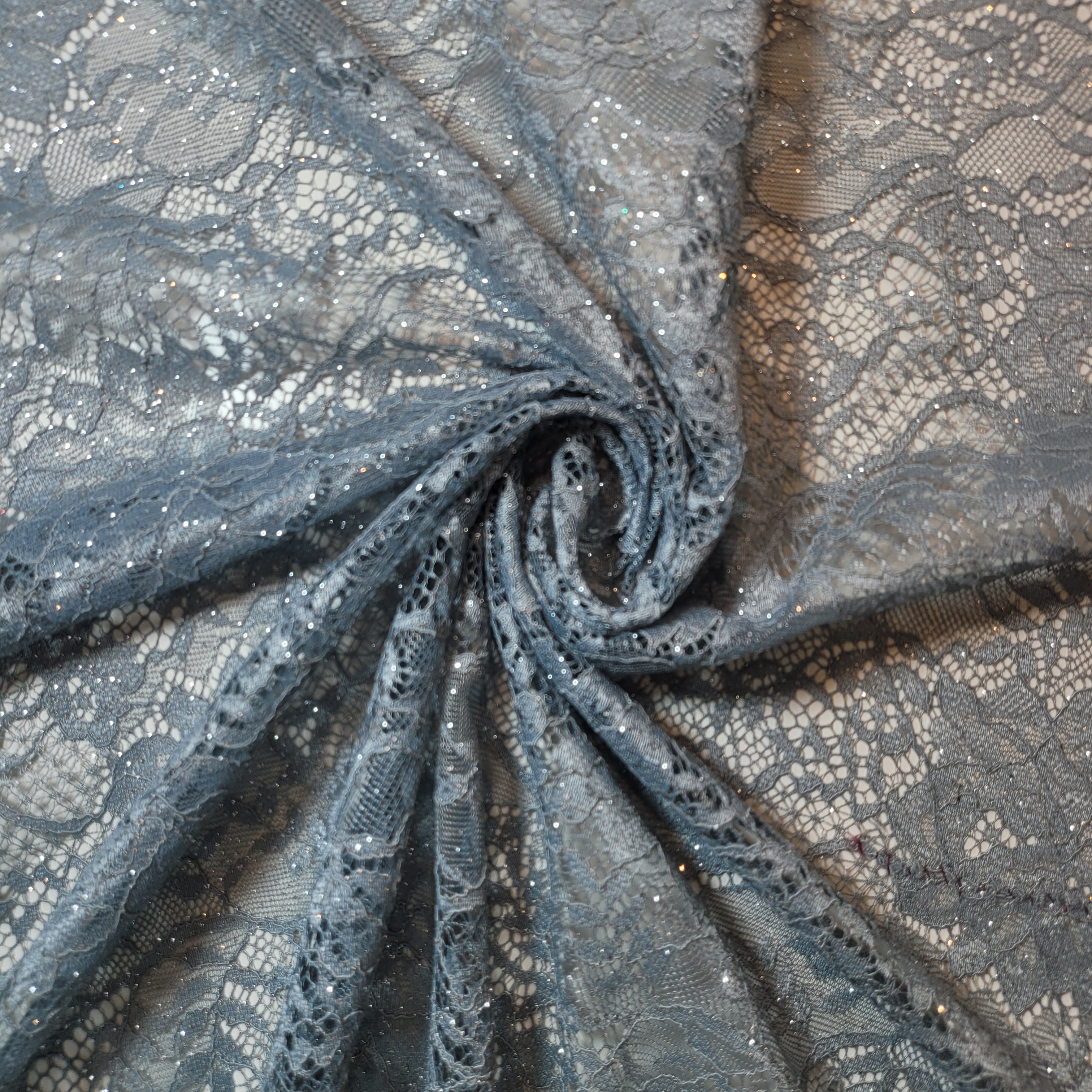 Sage Corded Floral Bridal Lace Fabric Polyester Mesh Elastane Blend Dr ...