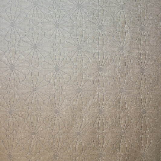 Sage Embossed Flower Fabric Medium Weight Curtain Soft Furnishing Fabric 58" By Meter