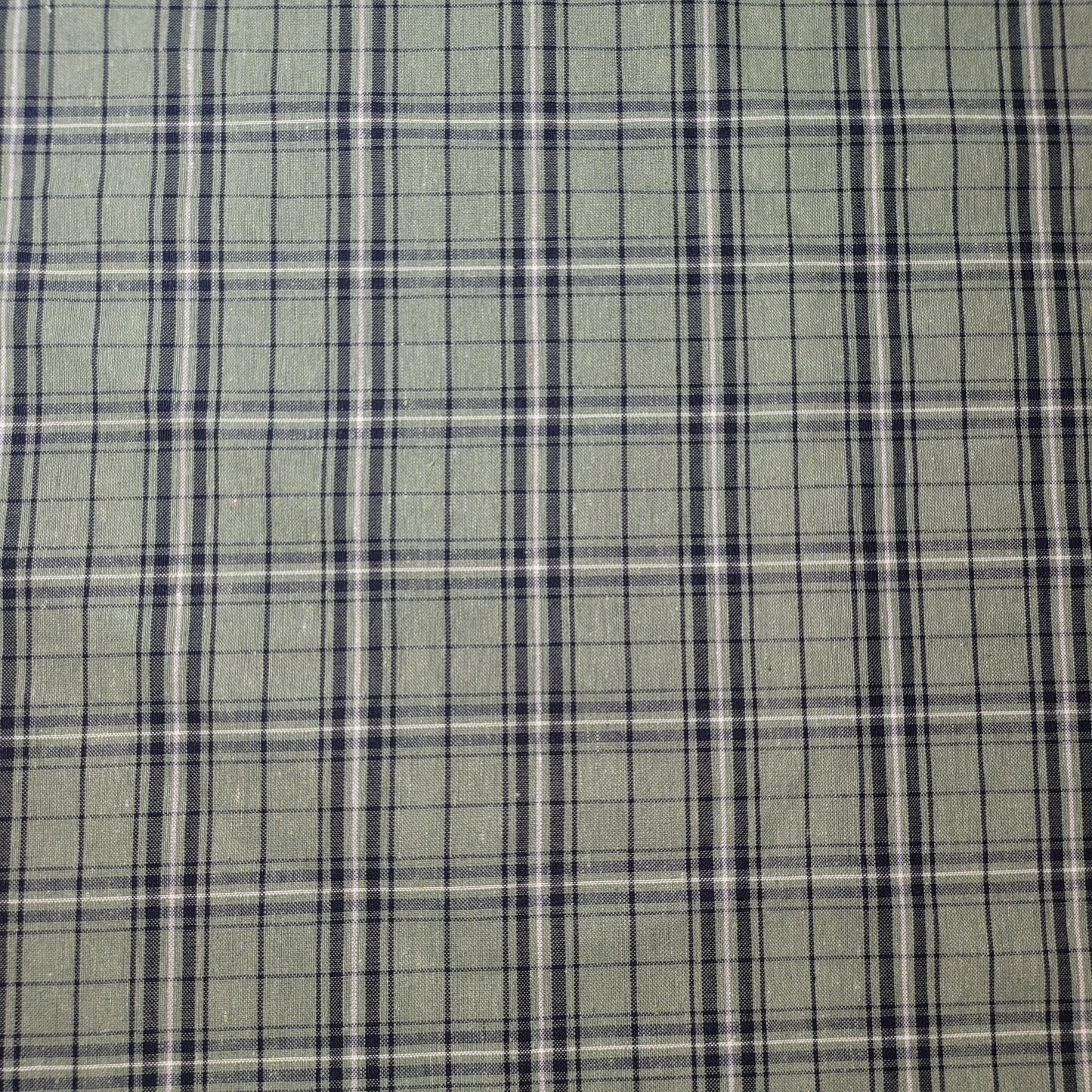 Sage Navy 100% Cotton Tartan Check Plaid / Stripe Dress Fabric Craft Quilting Material 58" By The Meter