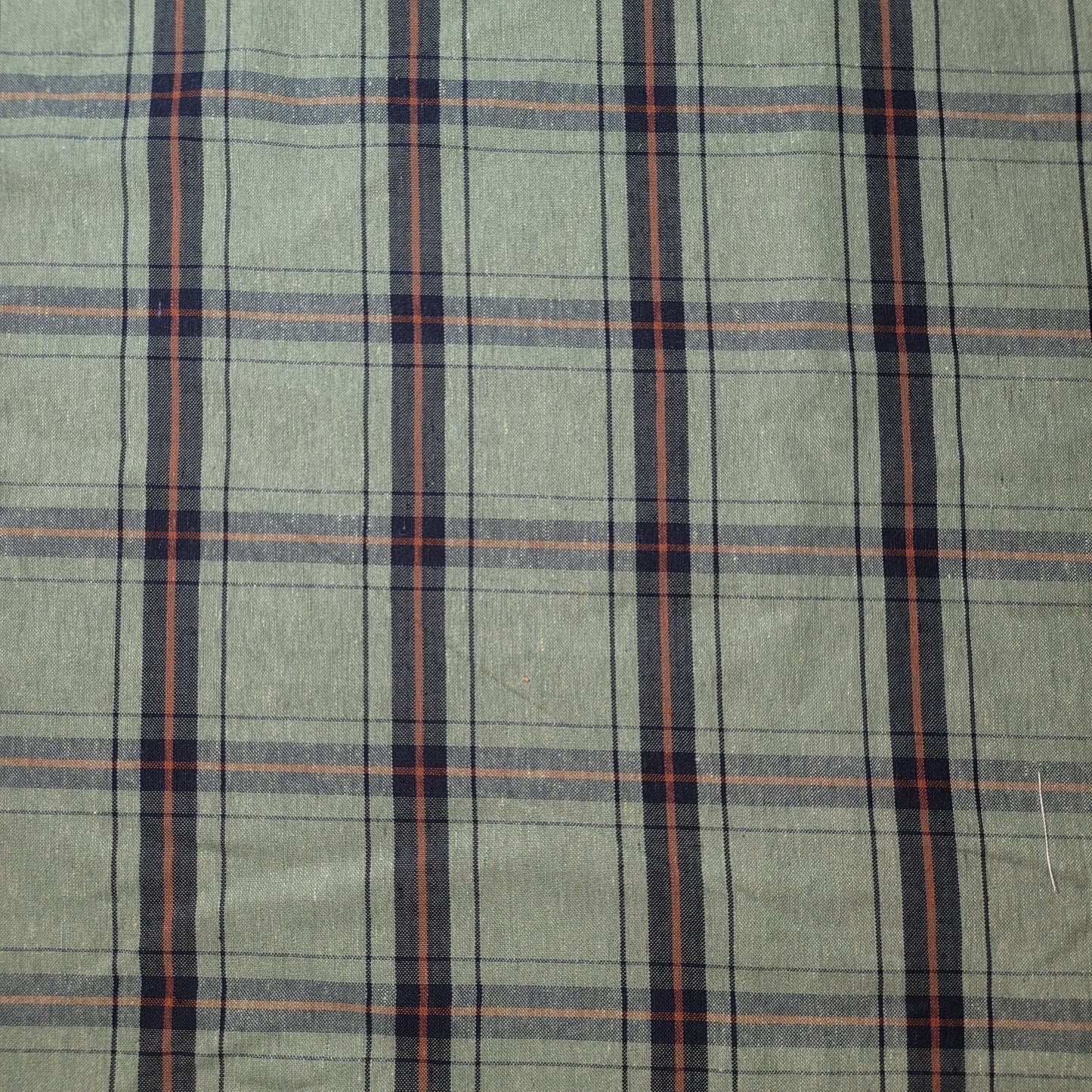 Sage Orange 100% Cotton Tartan Check Plaid / Stripe Dress Fabric Craft Quilting Material 58" By The Meter