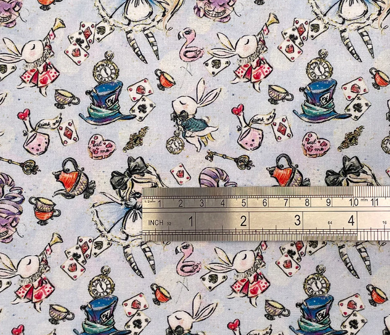 Wonderland 2 Digital Printed 100% Cotton Fabric | 150gsm 55" (140cm) Wide OEKO-TEX® Standard 100 Certified – Sold by the Meter