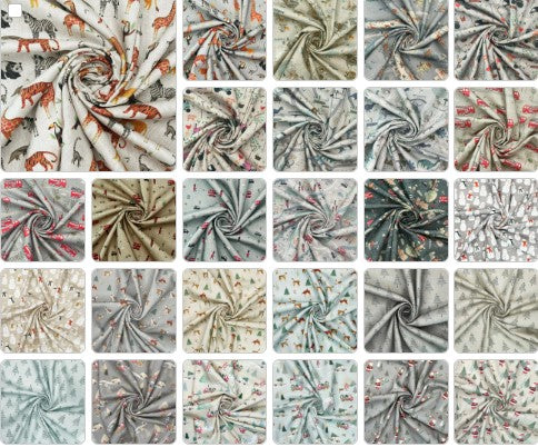 Digitally Printed 100% Cotton Panama Fabric | 55" (140cm) Wide 190gsm Craft & Home Decor Material 15 Meter Roll
