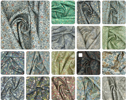 William Morris Water Repellent Outdoor Fabric | 59" (150cm) Wide 270gsm UV Resistant PU Coated 15M Roll â€“ 15 Metres R