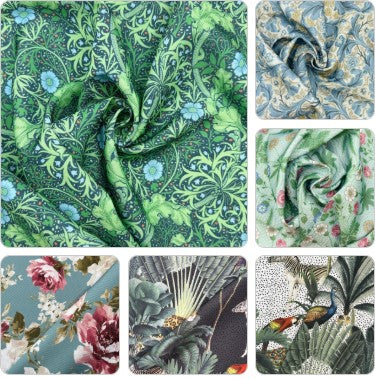 Floral Outdoor Upholstery Fabric | Water Repellent UV Resistant PU Coated Polyester 59" (150cm) Wide 15M Roll