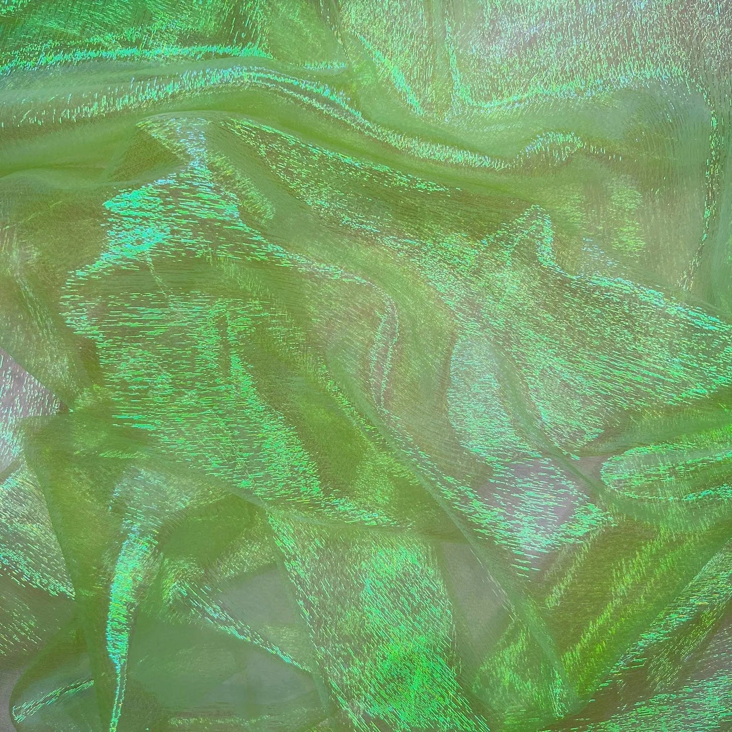 Shimmer Rainbow Organza Fabric | Sheer Shimmer 51" (130cm) Wide â€“ Sold by the Meter