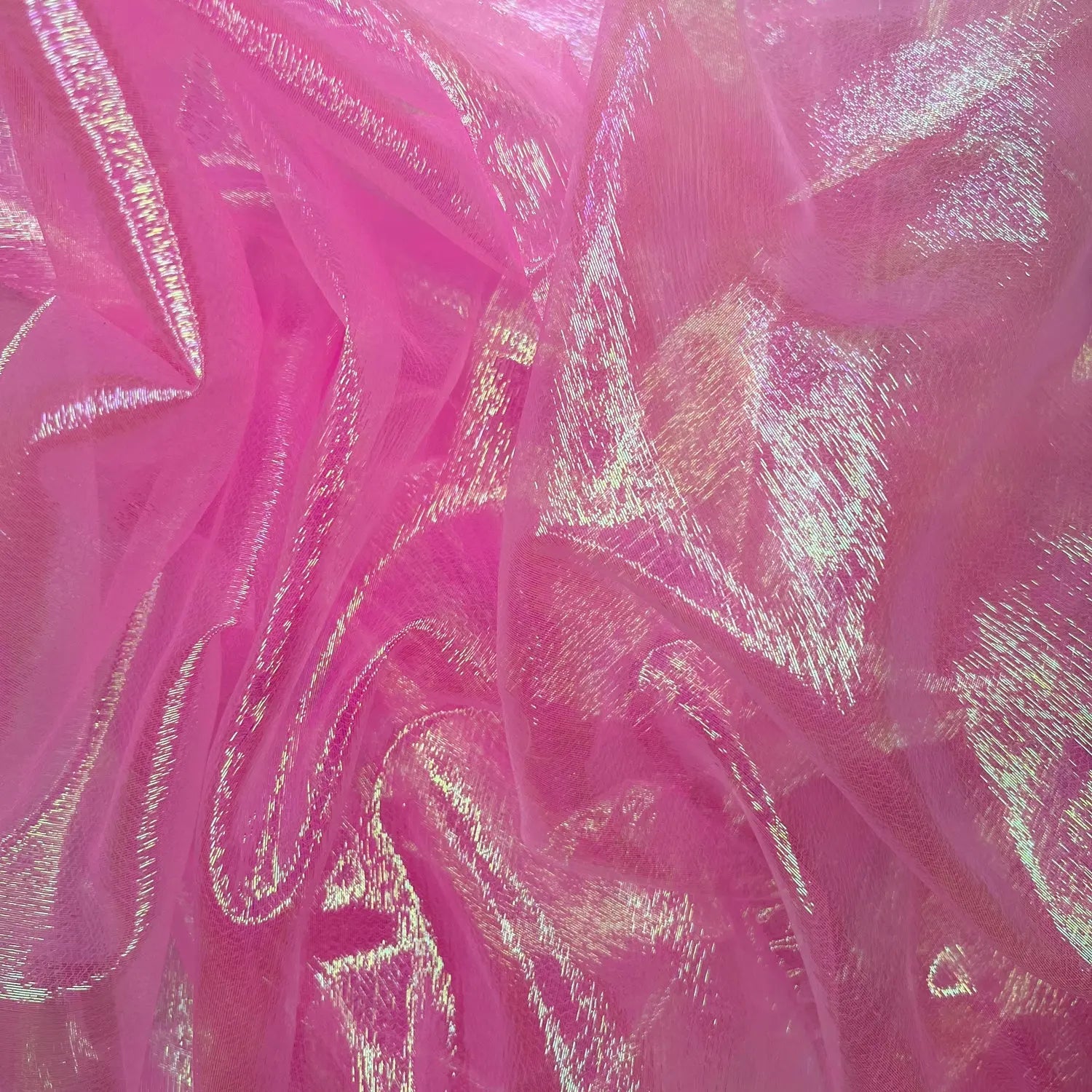 Shimmer Rainbow Organza Fabric | Sheer Shimmer 51" (130cm) Wide â€“ Sold by the Meter
