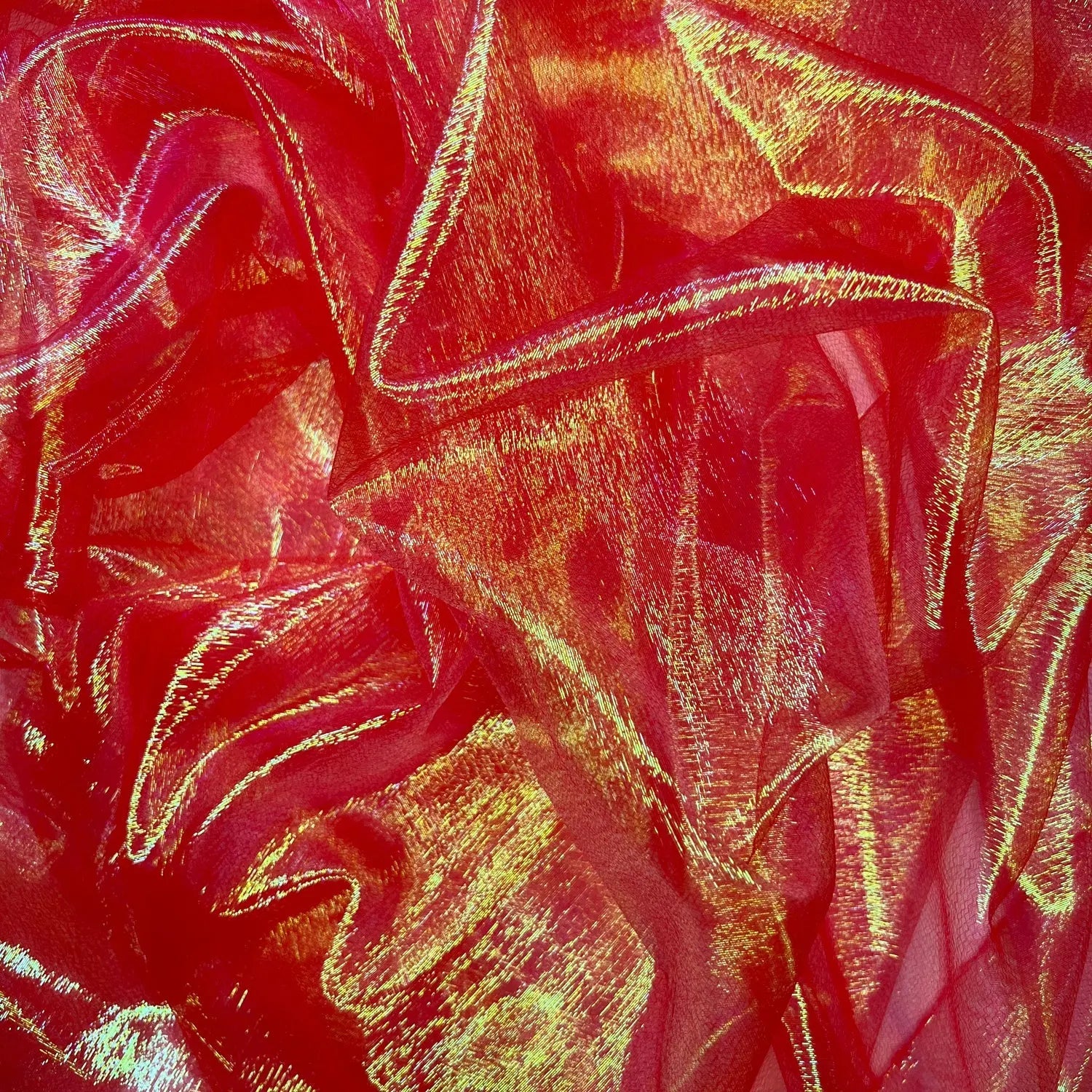 Shimmer Rainbow Organza Fabric | Sheer Shimmer 51" (130cm) Wide â€“ Sold by the Meter