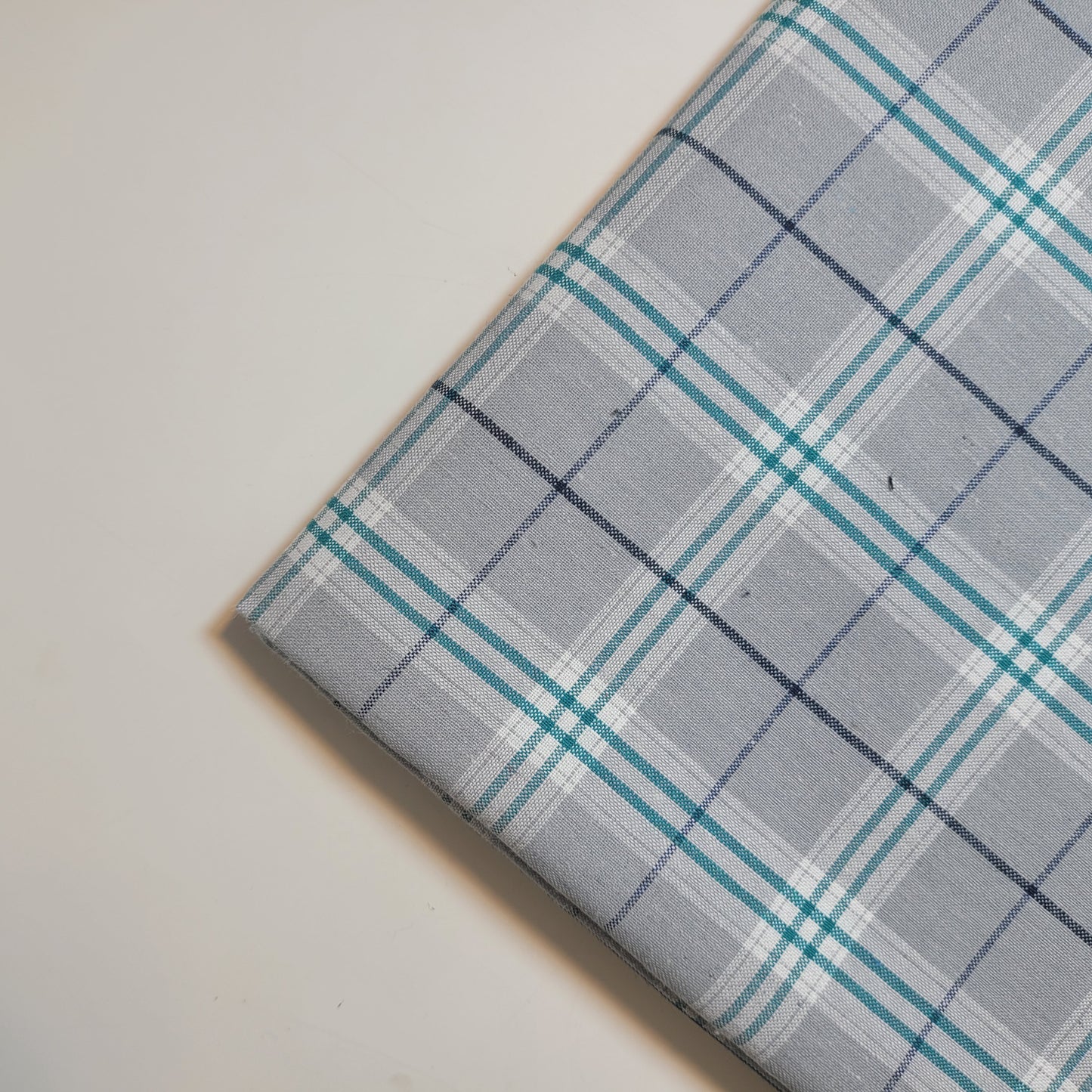 Silver Jade 100% Cotton Tartan Check Plaid / Stripe Dress Fabric Craft Quilting Material 58" By The Meter