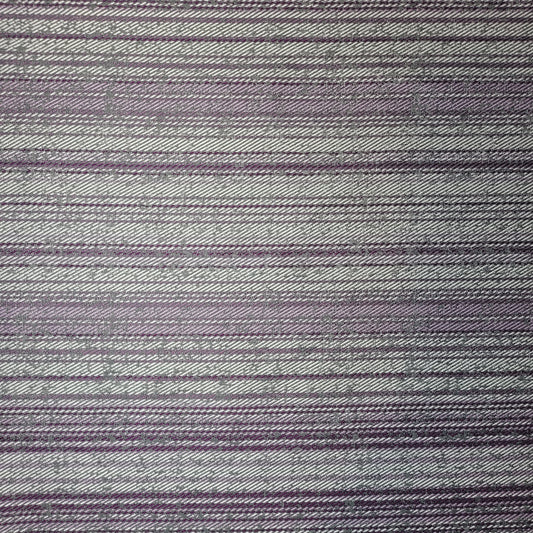 Silver Lilac Tweed Stripe Fabric Medium Weight Curtain Soft Furnishing Fabric 58" By Meter