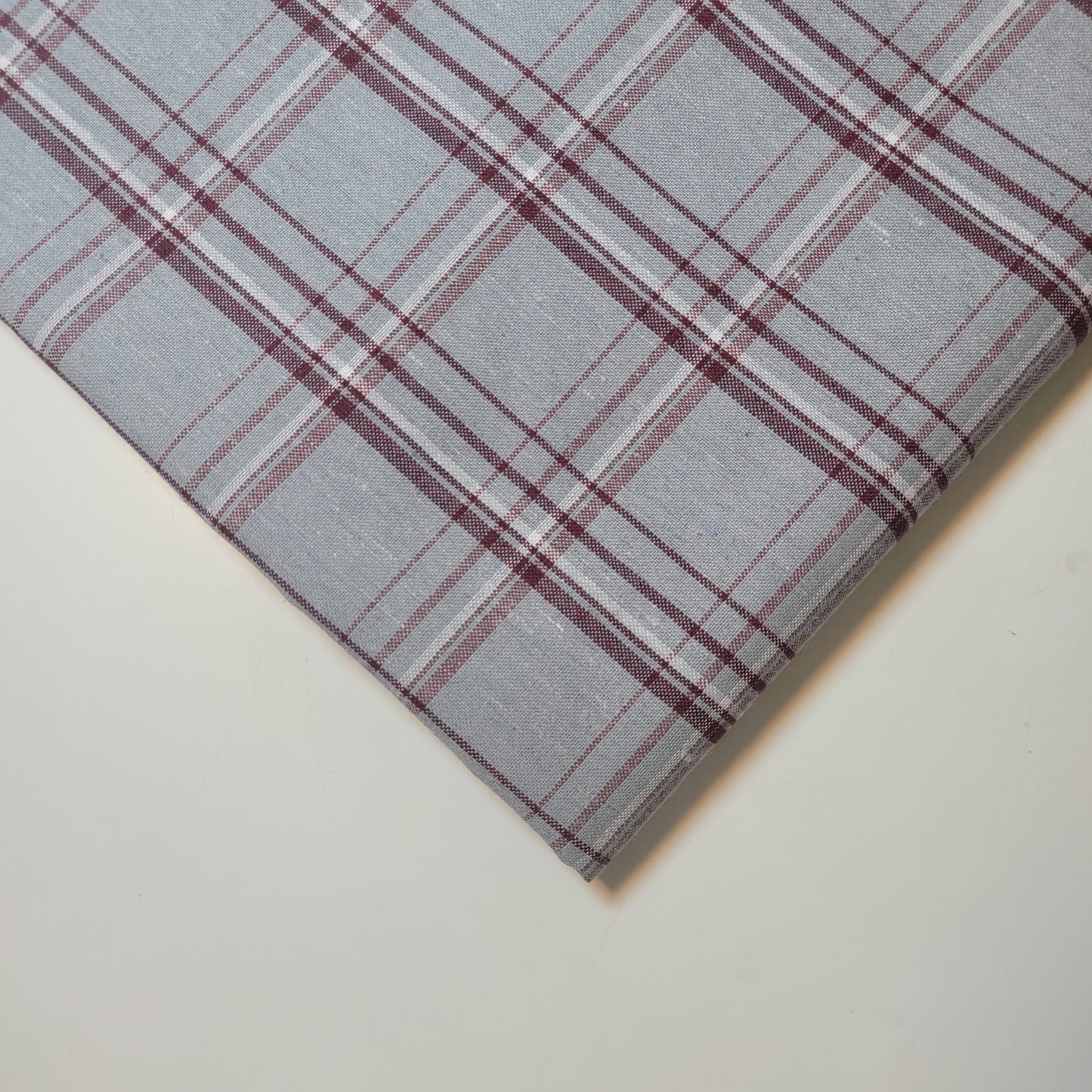 Silber-Kastanienbraun, 100 % Baumwolle, Tartan-Karomuster, kariert/gestreift, Kleiderstoff, Bastel- und Quiltmaterial, 147,3 cm, Meterware