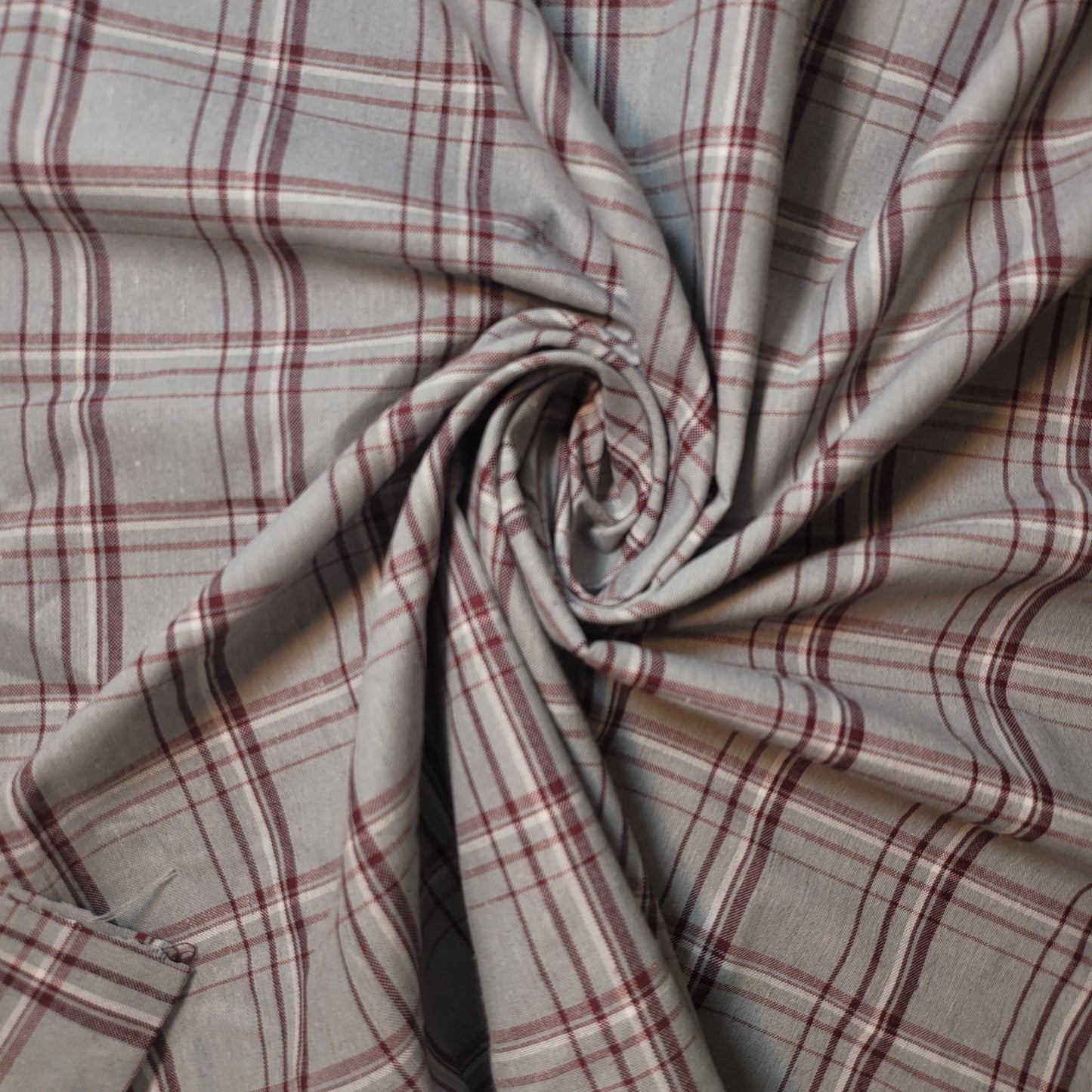 Silber-Kastanienbraun, 100 % Baumwolle, Tartan-Karomuster, kariert/gestreift, Kleiderstoff, Bastel- und Quiltmaterial, 147,3 cm, Meterware