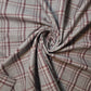 Silber-Kastanienbraun, 100 % Baumwolle, Tartan-Karomuster, kariert/gestreift, Kleiderstoff, Bastel- und Quiltmaterial, 147,3 cm, Meterware