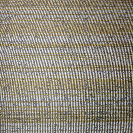 Silver Mustard Tweed Stripe Fabric Medium Weight Curtain Soft Furnishing Fabric 58" By Meter