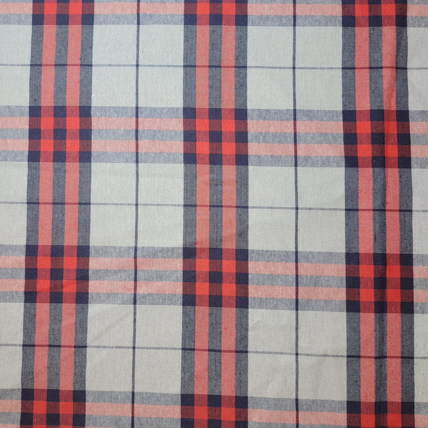 Silver Red 100% Cotton Tartan Check Plaid / Stripe Dress Fabric Craft Quilting Material 58" By The Meter