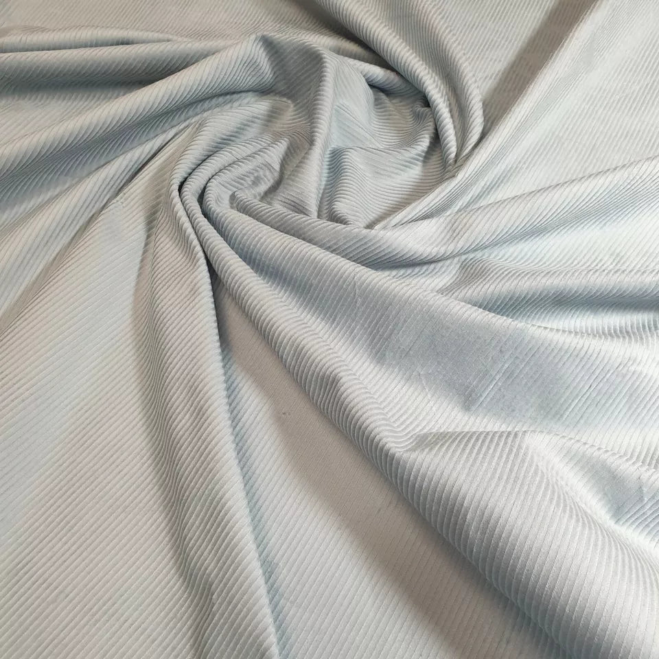 Sky 100% Cotton Cord Woven Velvet Corduroy Fabric Upholstery Dress Material 58" By the Meter