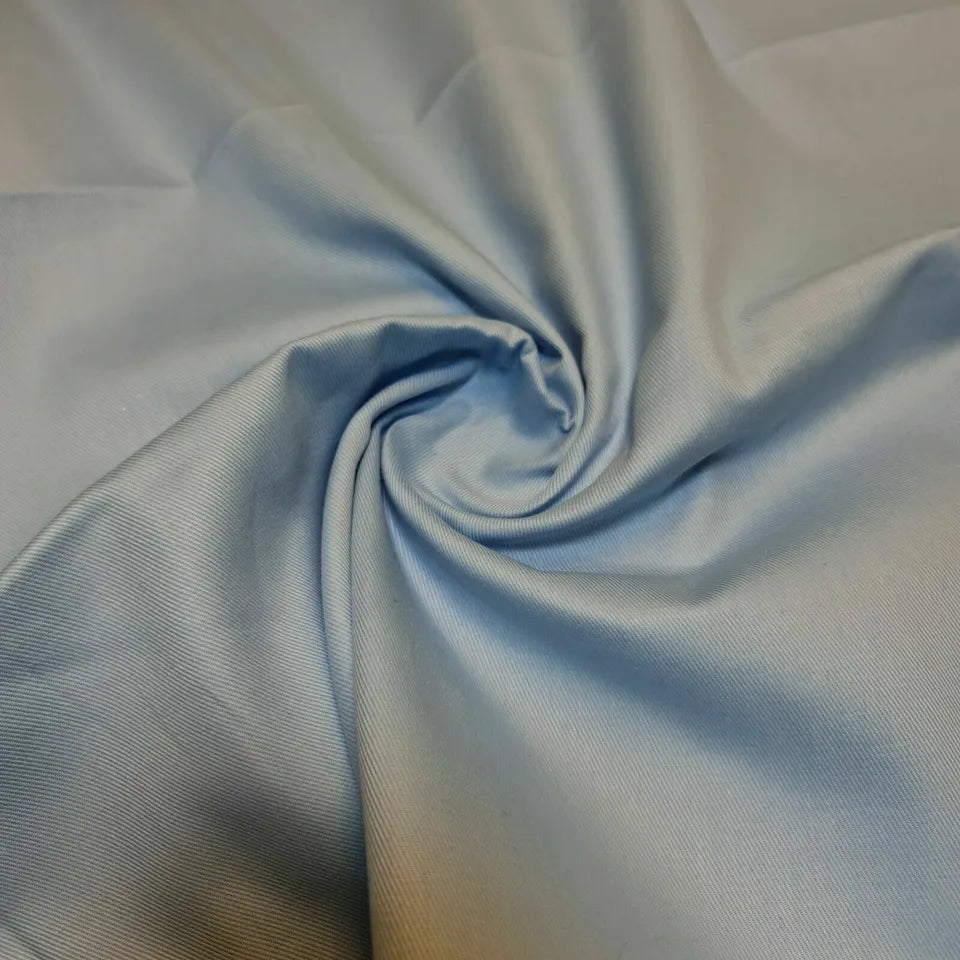 Sky Plain Thick 100% Cotton Drill Material Workwear Dress Twill Craft Fabric 58" By The Meter