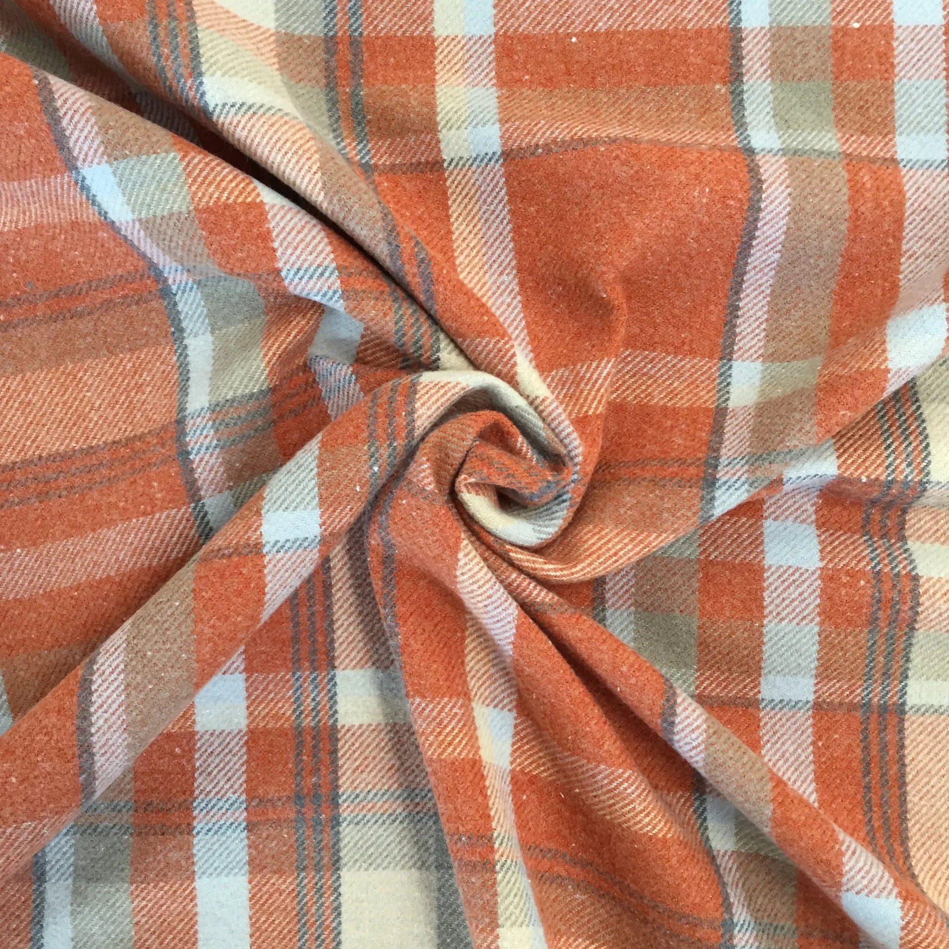 Luxury Weight Faux Wool Effect Tartan Fabric | Heavy 380gsm Upholstery & Coat Fabric 55" (140cm) Wide – Sold by the Meter