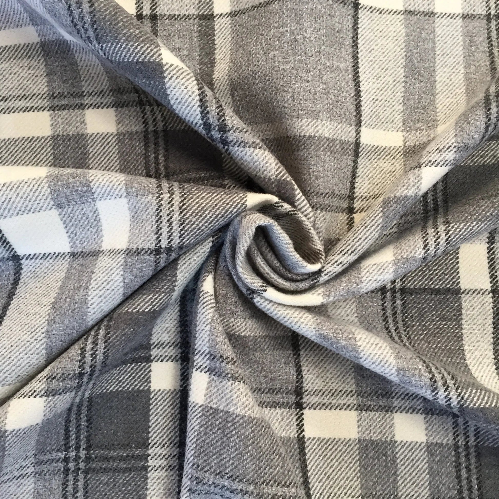 Luxury Weight Faux Wool Effect Tartan Fabric | Heavy 380gsm Upholstery & Coat Fabric 55" (140cm) Wide â€“ Sold by the Meter