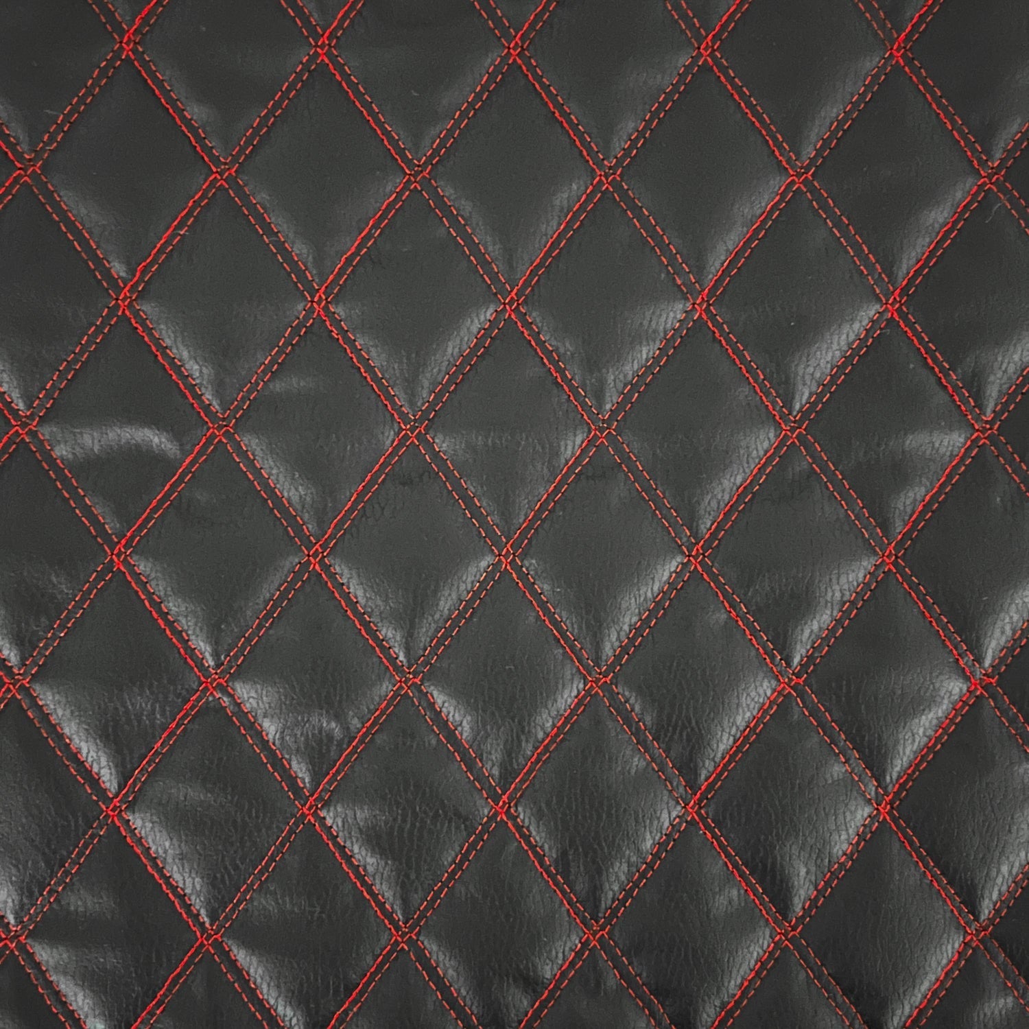 Upholstery Vinyl Leatherette Stitched Diamond Pattern | PVC 140cm Wide – Sold by the Meter
