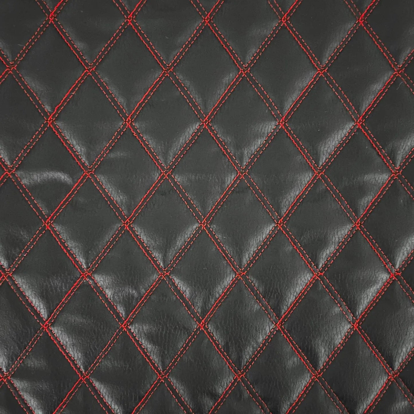 Upholstery Vinyl Leatherette Stitched Diamond Pattern | PVC 140cm Wide â€“ Sold by the Meter