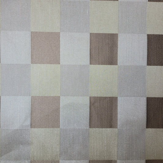 Stone Brown Buffalo Check Polyester Medium Weight Material Curtain & Upholstery Fabrics – 58" Wide" Sold by the