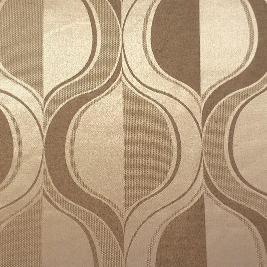 Luxuriöser Satin-Jacquard-Polsterstoff mit Blumenmuster – 58" für Vorhänge und Schneiderei (Taupe Curve)