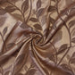 Luxurious Satin Jacquard Floral Upholstery Fabric – 58" for Curtains and Dressmaking (Taupe Ivy)