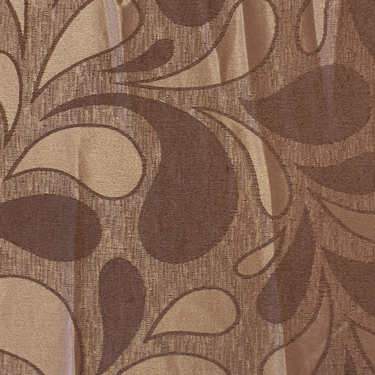 Luxuriöser Satin-Jacquard-Polsterstoff mit Blumenmuster – 58" für Vorhänge und Schneiderei (Taupe Paisley)