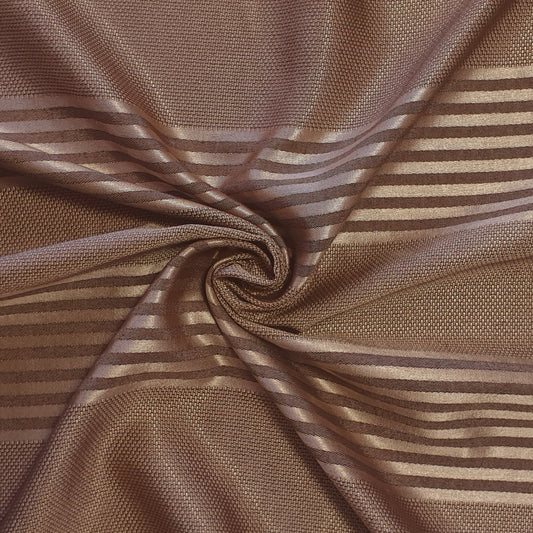 Luxuriöser Satin-Jacquard-Polsterstoff mit Blumenmuster – 58" für Vorhänge und Schneiderei (Taupe-Streifen)