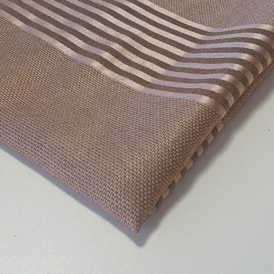 Luxuriöser Satin-Jacquard-Polsterstoff mit Blumenmuster – 58" für Vorhänge und Schneiderei (Taupe-Streifen)