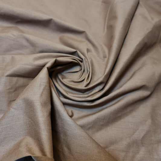 Taupe Clearance 100% Cotton Fabric Plain Solid Quilting Craft Dress Material 44" By The Meter