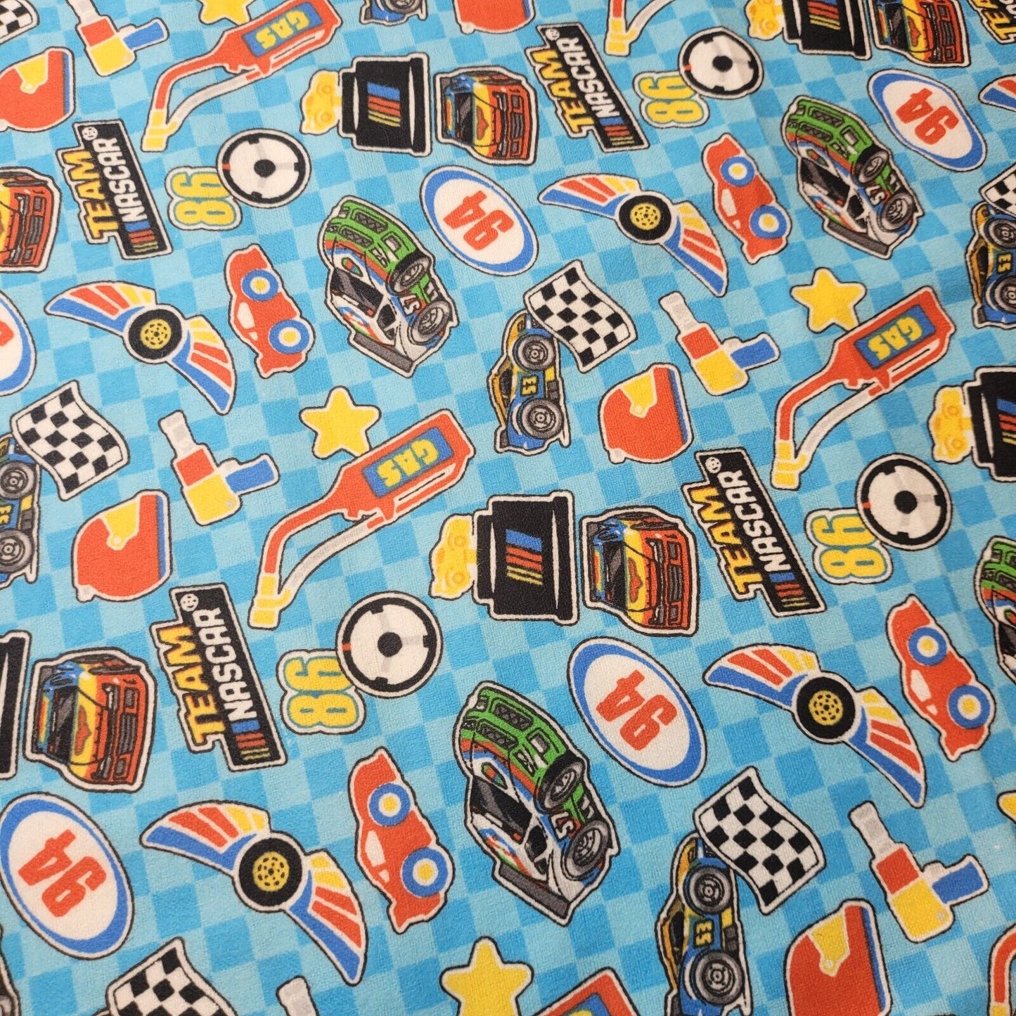 Race Cars 100% Cotton Flannel Winceyette Brush Fabric Dress Craft Quilting Material 44" By The Meter